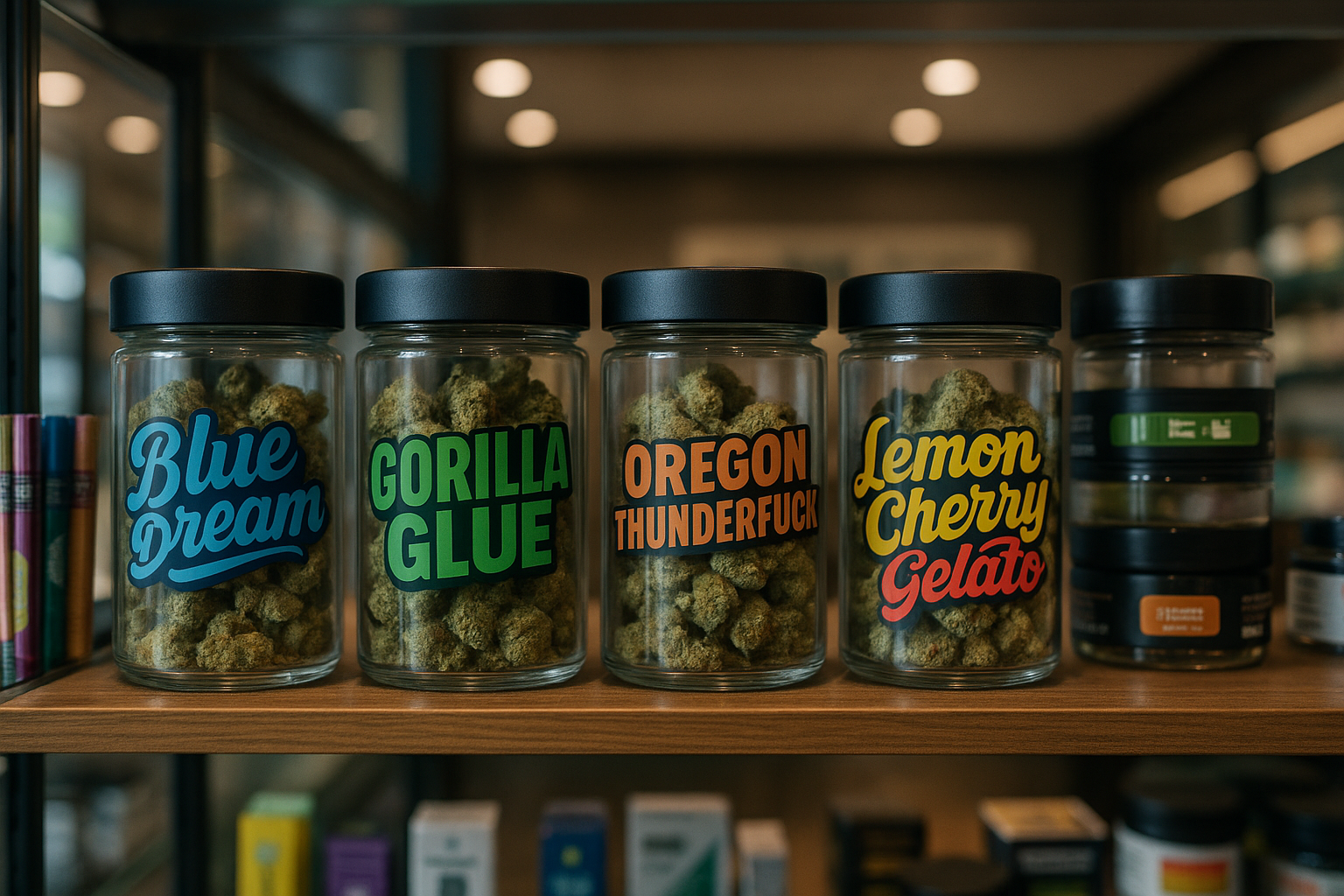 Lemon Cherry Gelato cannabis strain display